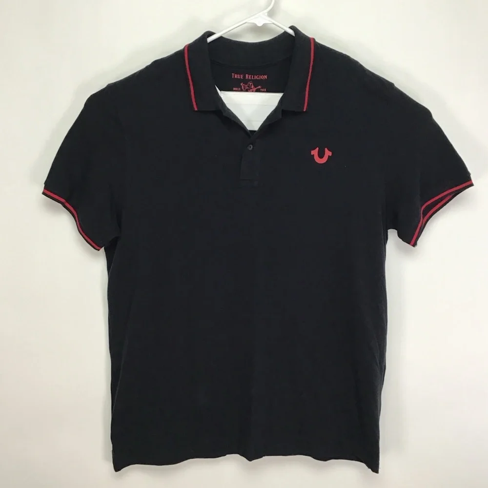True Religion men’s short sleeve polo shirt 2XL